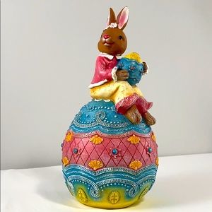 Female Easter Bunny on Jeweled Egg